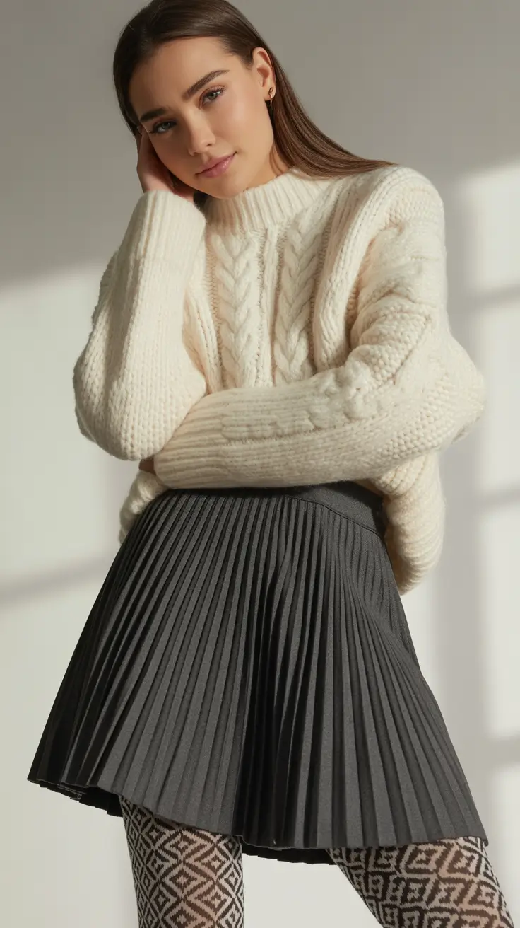 Chic Contrast and Textured Warmth