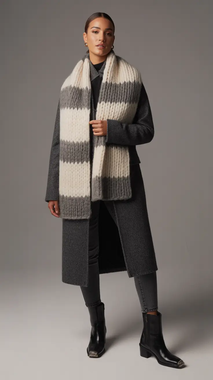 Monochrome Power with Cozy Accents