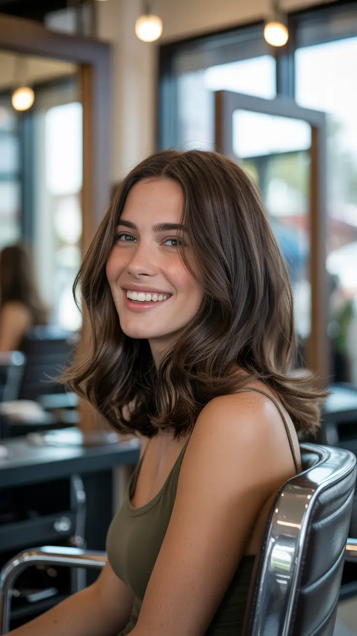 dark brown hair color 2026 Bronze Luxe Bob