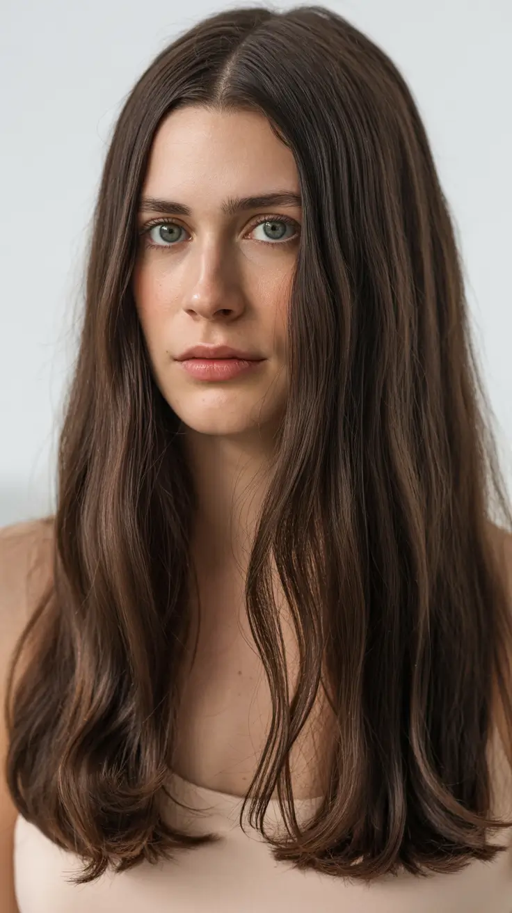 dark brown hair color 2026 Classic Soft Brunette