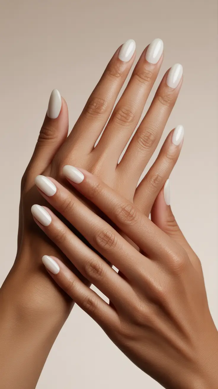 white christmas almond gel elegant 2025