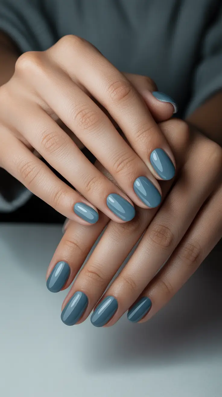 blue short gel elegant 2025