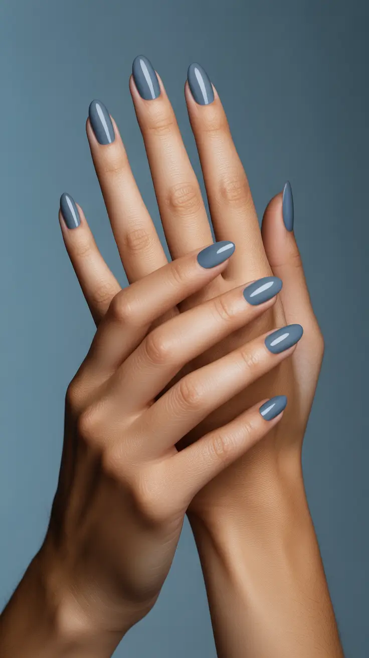 blue simple square elegant gel