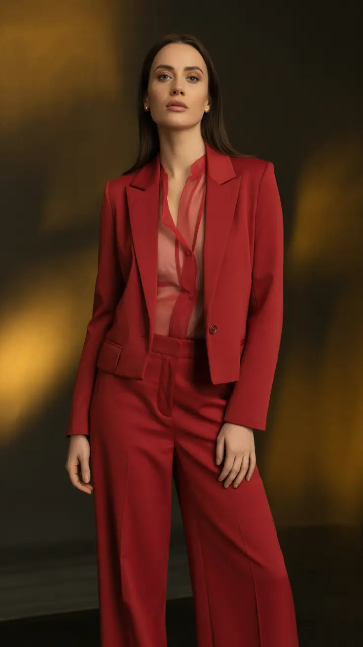 Red The Scarlet Authority Red Power Suit