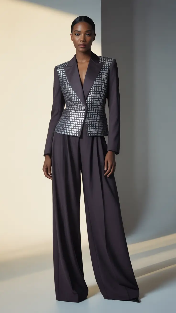 Night club Disco Reimagined Silver Statement Blazer