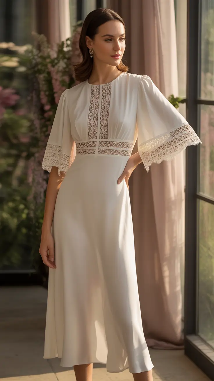 Elegant Romantic Revival The Lace Whisper Dress