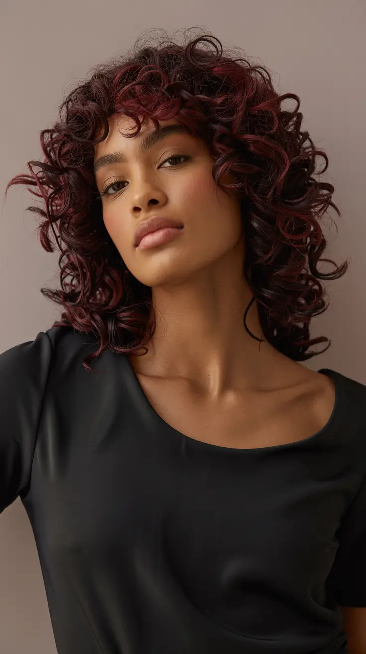 Tone Cranberry Spiral Shag
