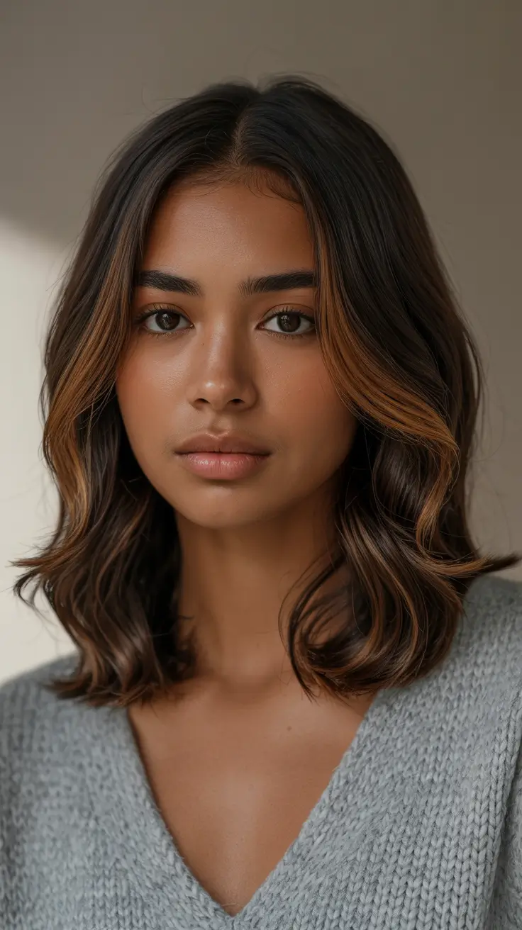 Tone Caramel Face-Framing Layers