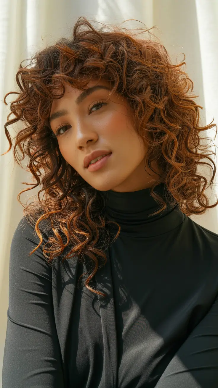 Best hair color for tan skin 2026 Toasted Copper Curls