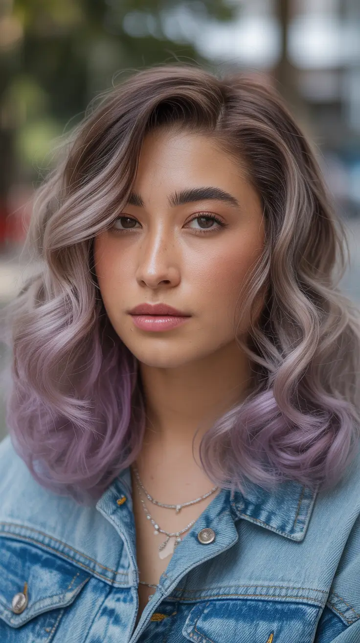 Gray Lavender Smoke Fade