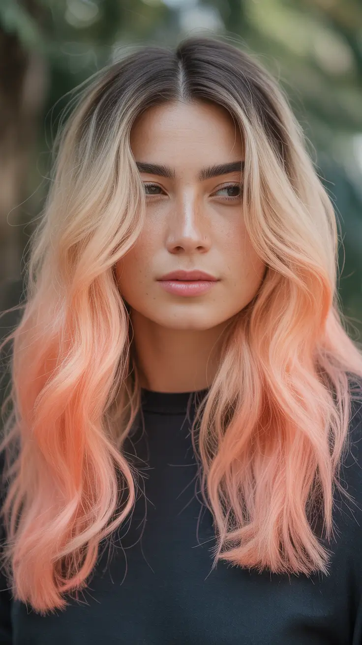 Pink Peach Sorbet Fade