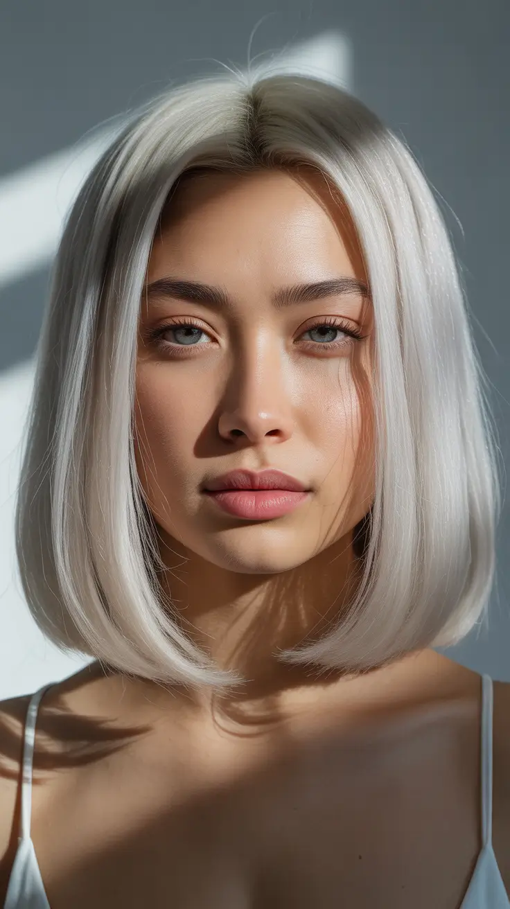 Gray Ice Platinum Bob