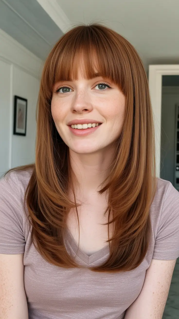 Copper fringe hairstyle 2026