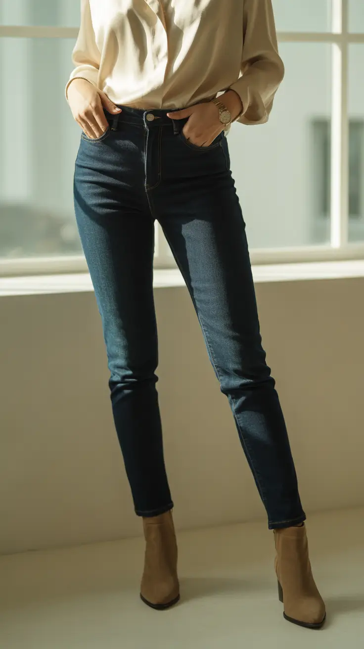 Jeans outfit inspiration 2026 Soft Neutrals for Polished Everyday Denim