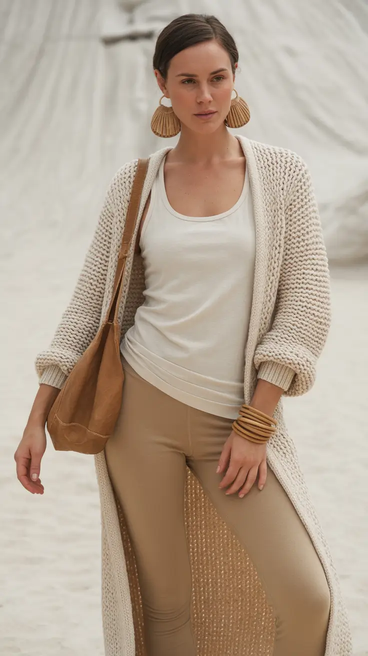Legging outfit inspiration 2026 Soft Neutrals With a Luxe Minimal Mood