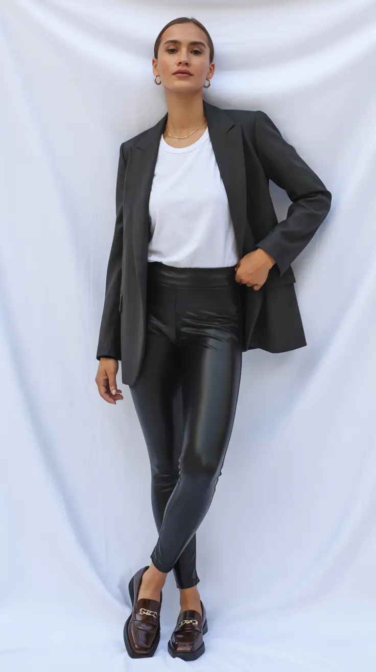 Legging outfit inspiration 2026 Refined Minimalism With a Clean Monochrome Edge