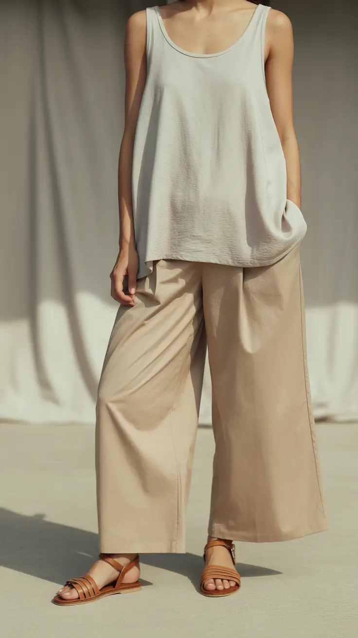 Casual Mom Outfit Wide Leg Comfort