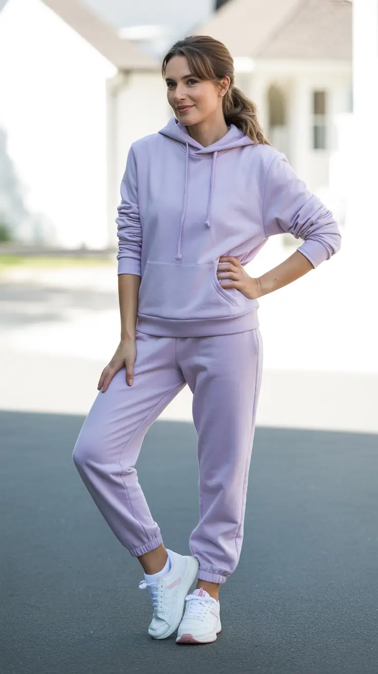 Casual Mom Outfit Lilac Athleisure