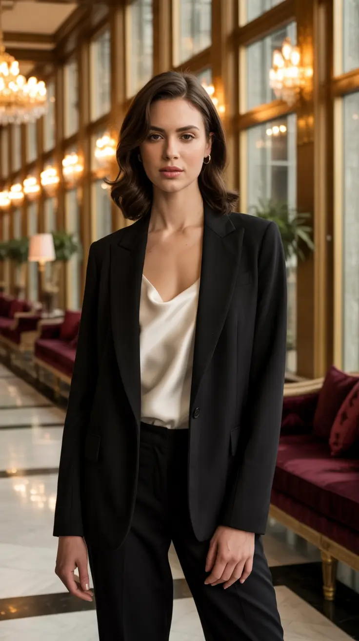 Elegant Tailored Black Suit Outfit