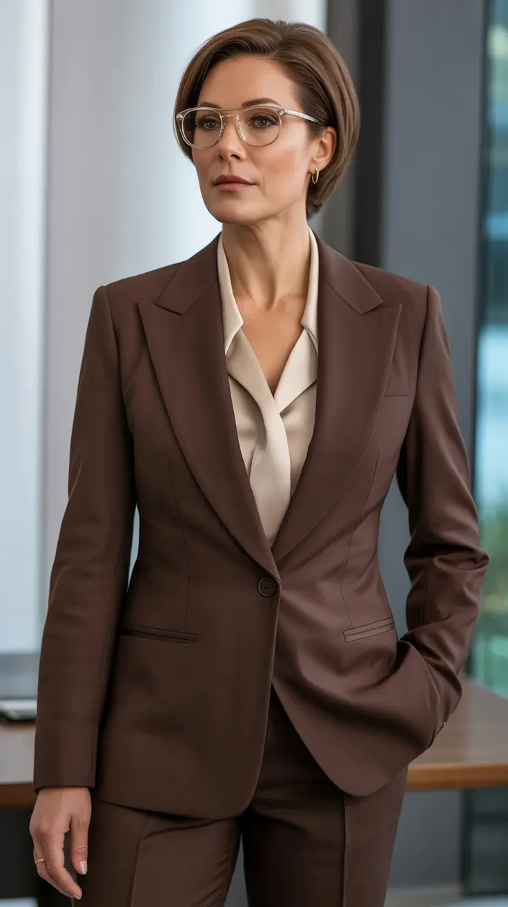 2026-summer-Structured-Chocolate-Suit-For-Confident-Workdays