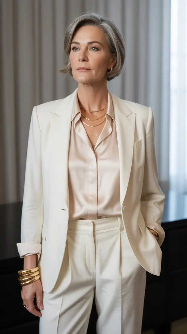 Classic Formal Effortless Power in Cream