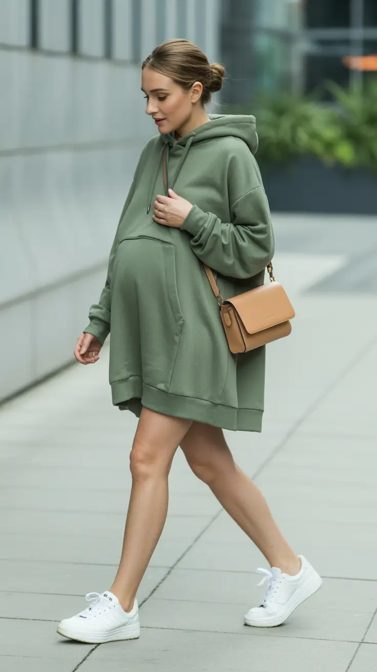 Summer comfy Playful Hoodie Dress Minimalism