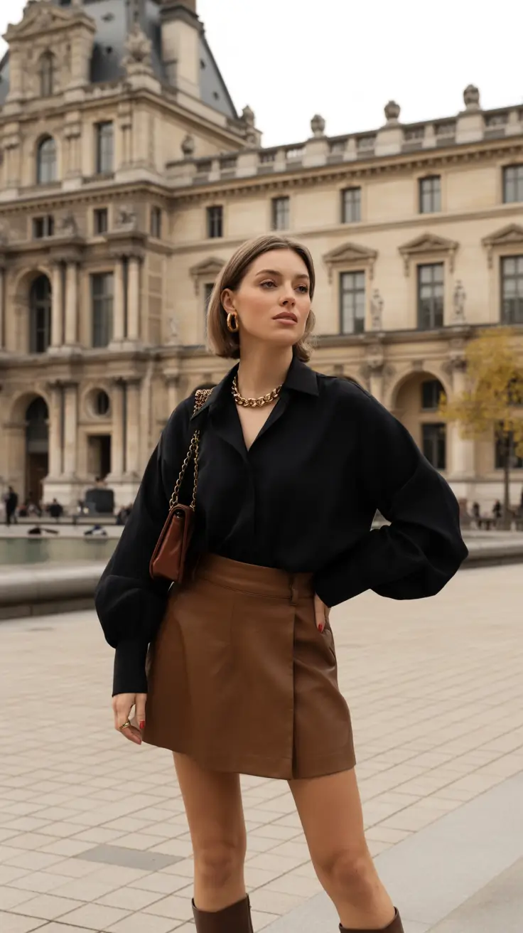 Chic Contrast Y2K Trendy Outfit 2026