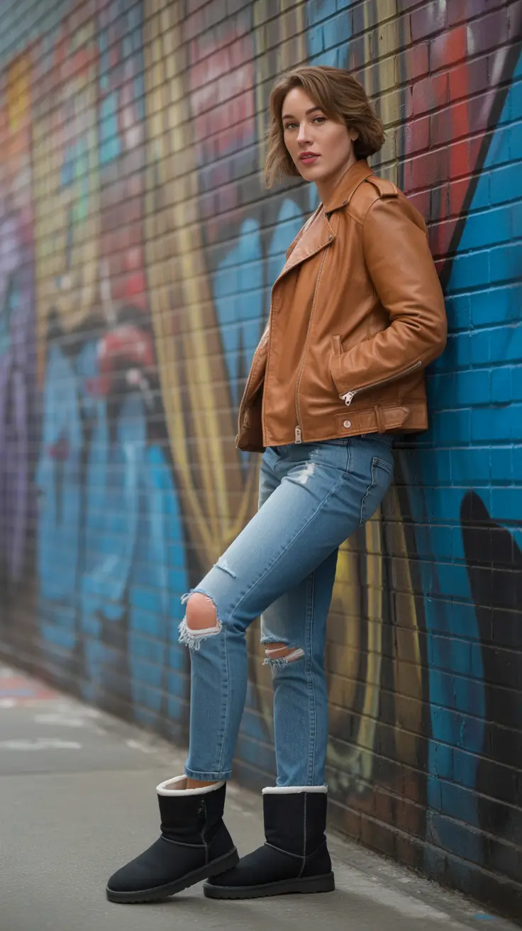 Black Botas Edgy Street Style