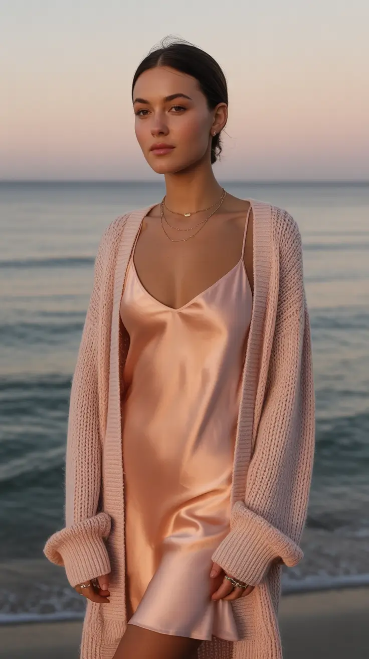 Tropical Peach Satin Dusk