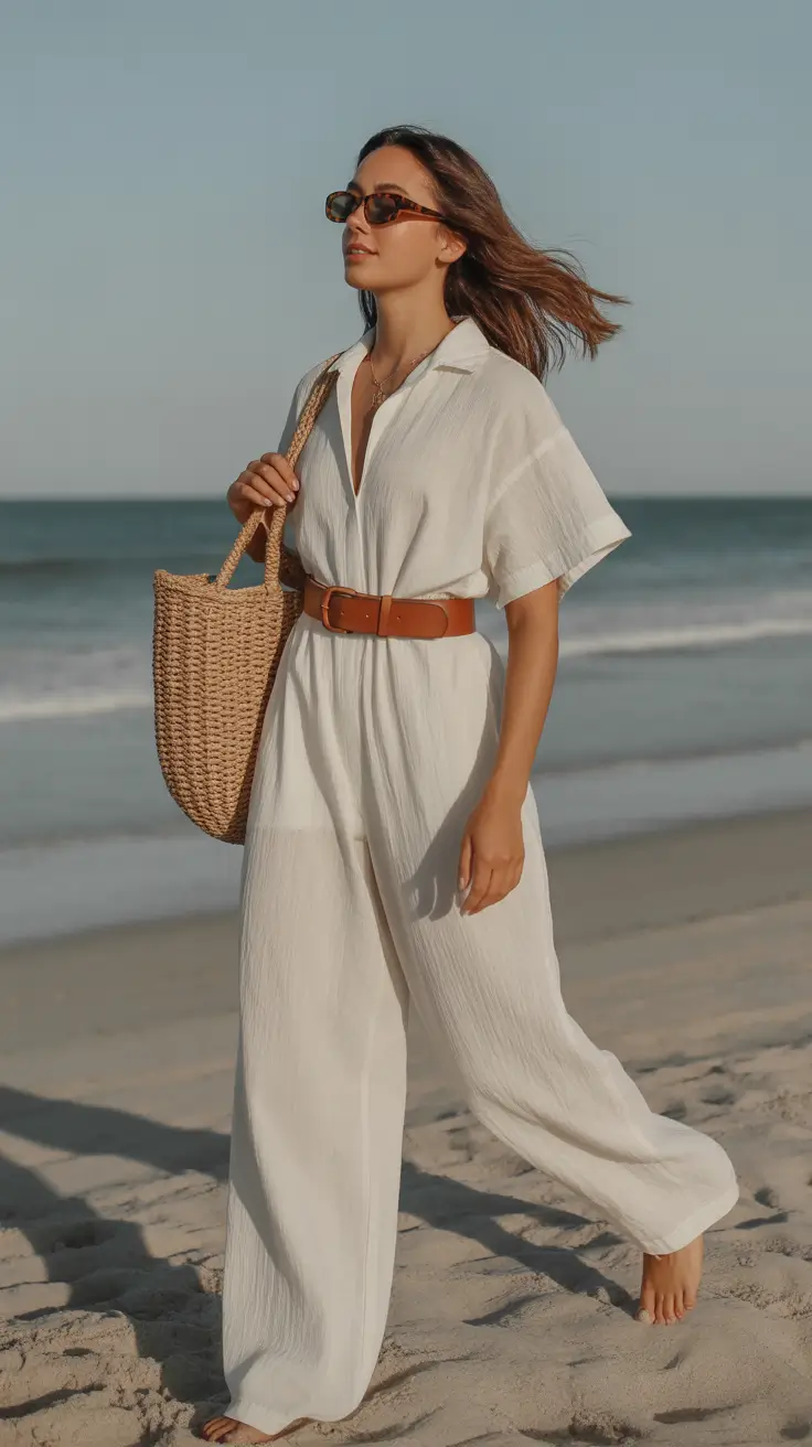 Beach Coastal Jumpsuit Minimalism
