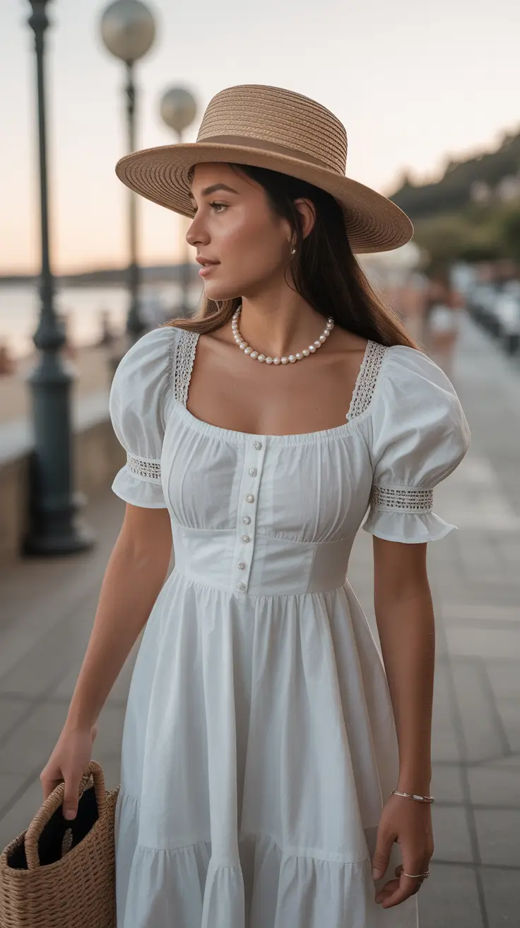 Beach Coastal Elegance in White