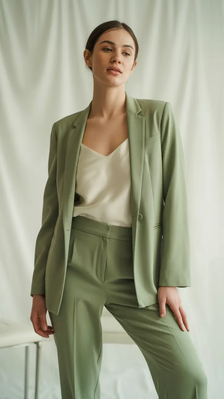 Western Autumn wedding guest outfit pants women