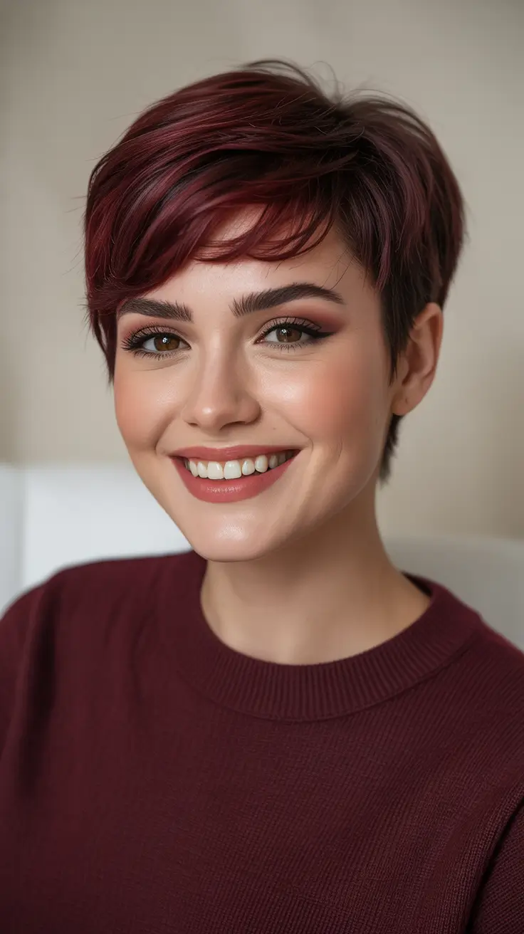 Asymmetrical Pixie Crimson Confidence