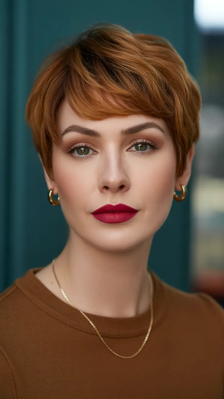 Asymmetrical Pixie Maple Luxe