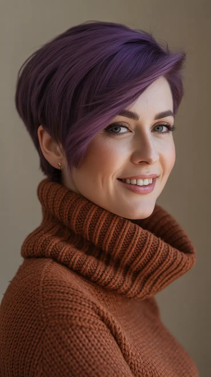 Asymmetrical Pixie Amethyst Bold