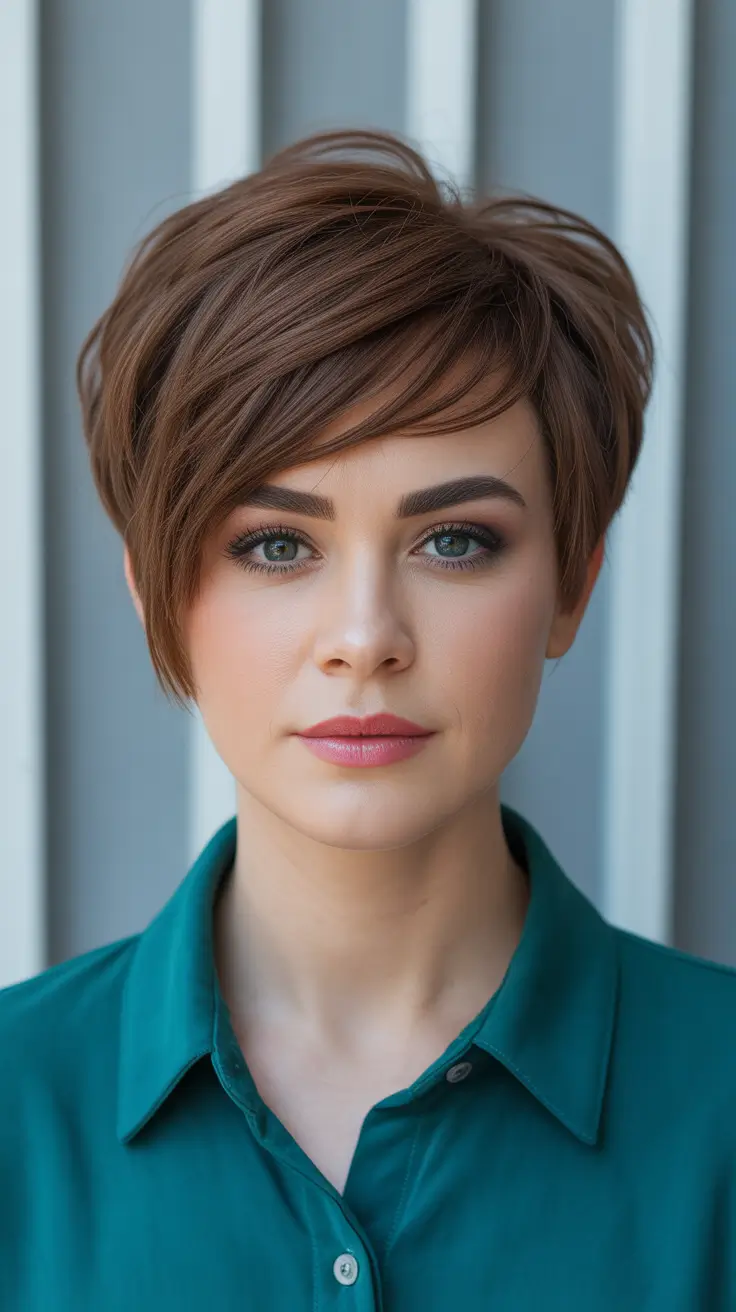 Asymmetrical Pixie Cinnamon Layered Charm