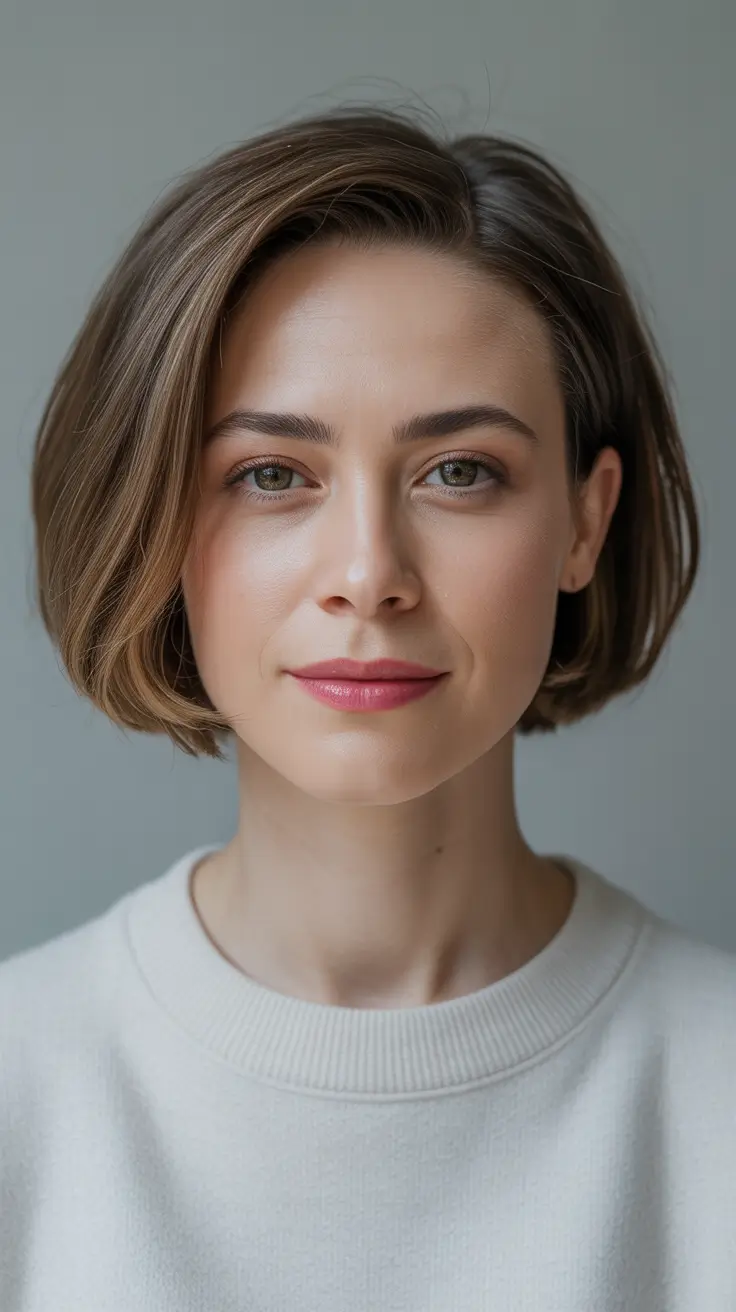 Bob haircut inspiration 2026 Soft Precision Bob With Full Fringe