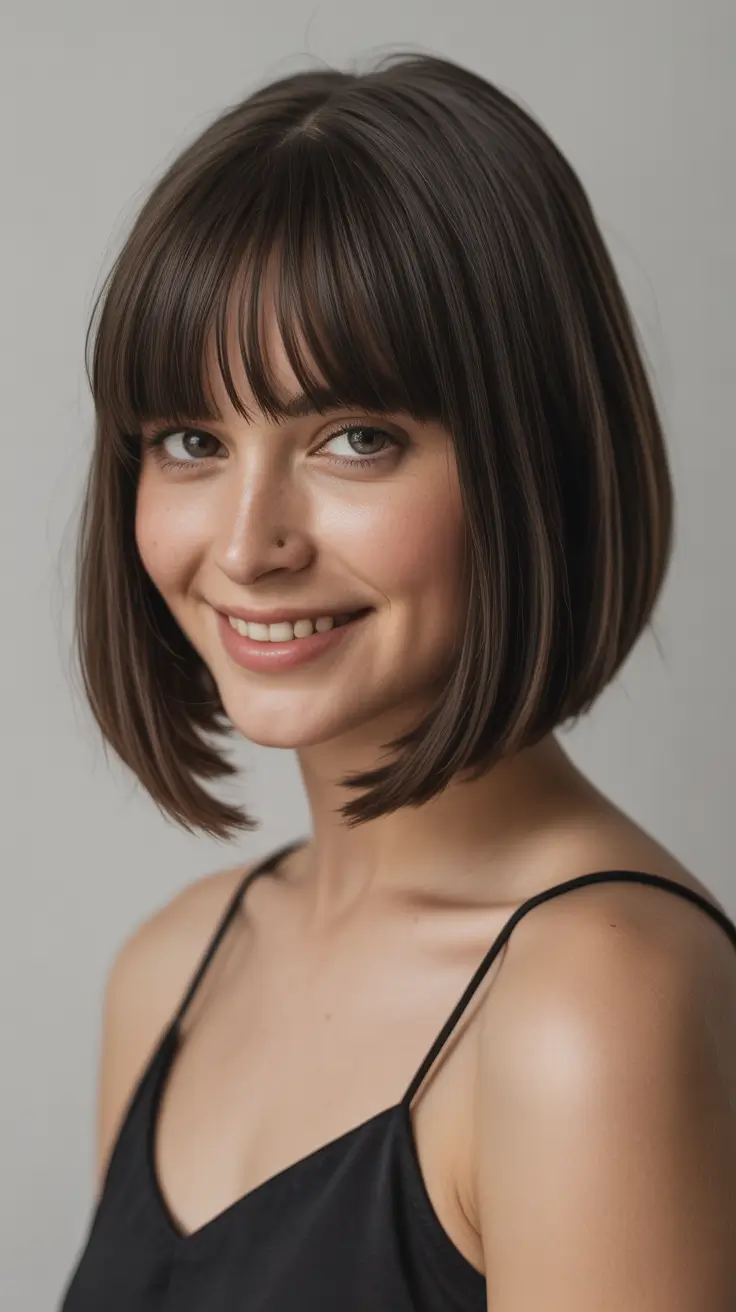 Bob haircut inspiration 2026 Soft Contour Highlight Bob With Gentle Wave