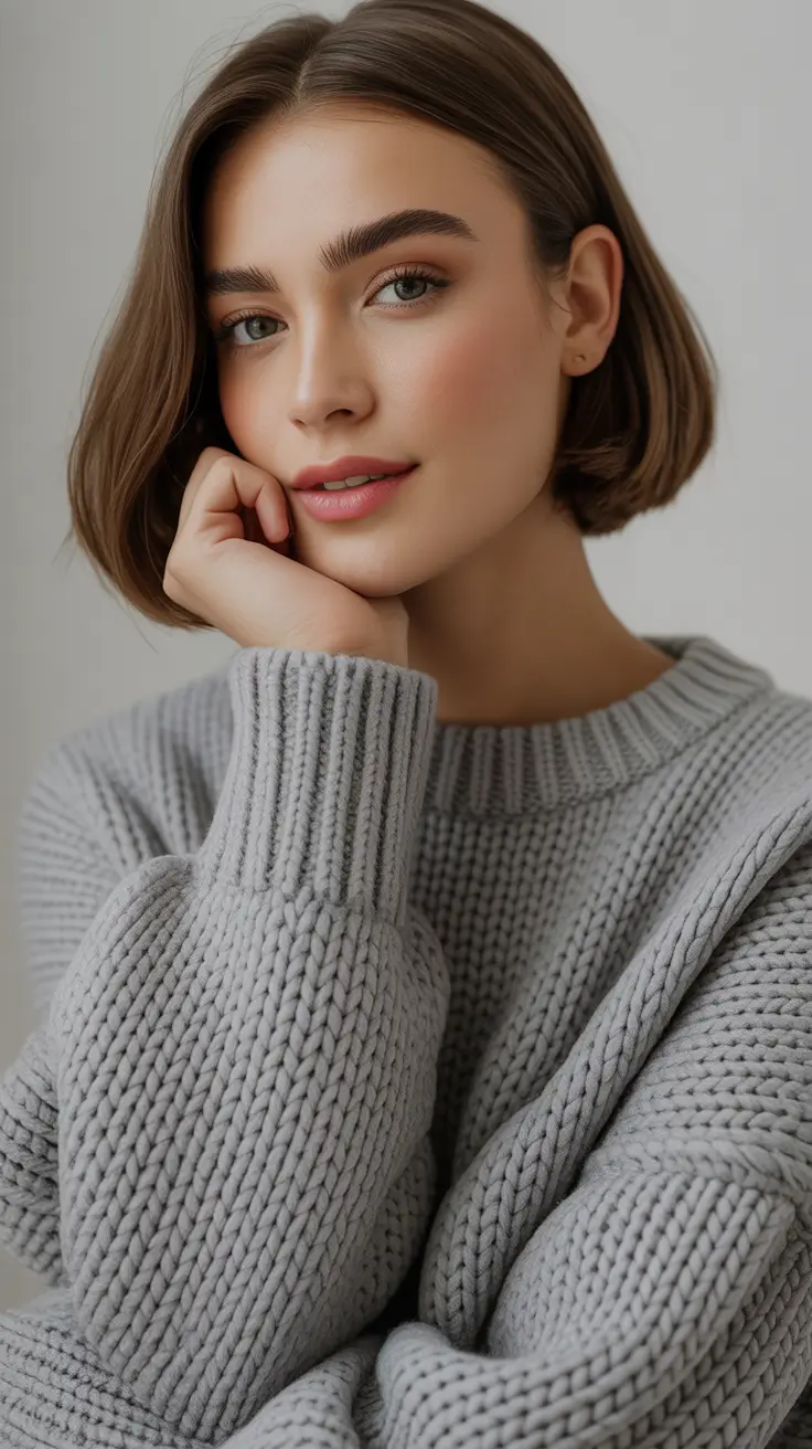 bob-hairstyles-2026-Neat-Classic-Bob-With-Cozy-Texture