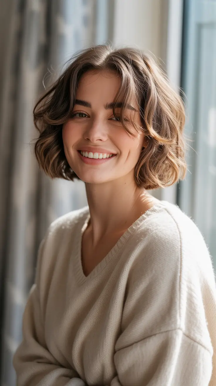 Choppy bob haircut inspiration 2026 - Softly Tousled Choppy Bob with Natural Texture