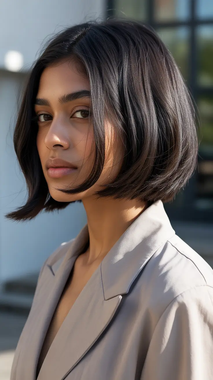 Choppy bob haircut inspiration 2026 - French-Inspired Bob with Subtle Under-Curve