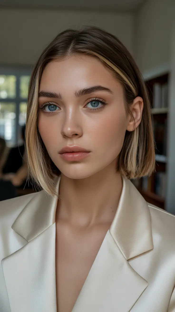 Choppy bob haircut inspiration 2026 - Polished Straight Bob with Minimalist Chic