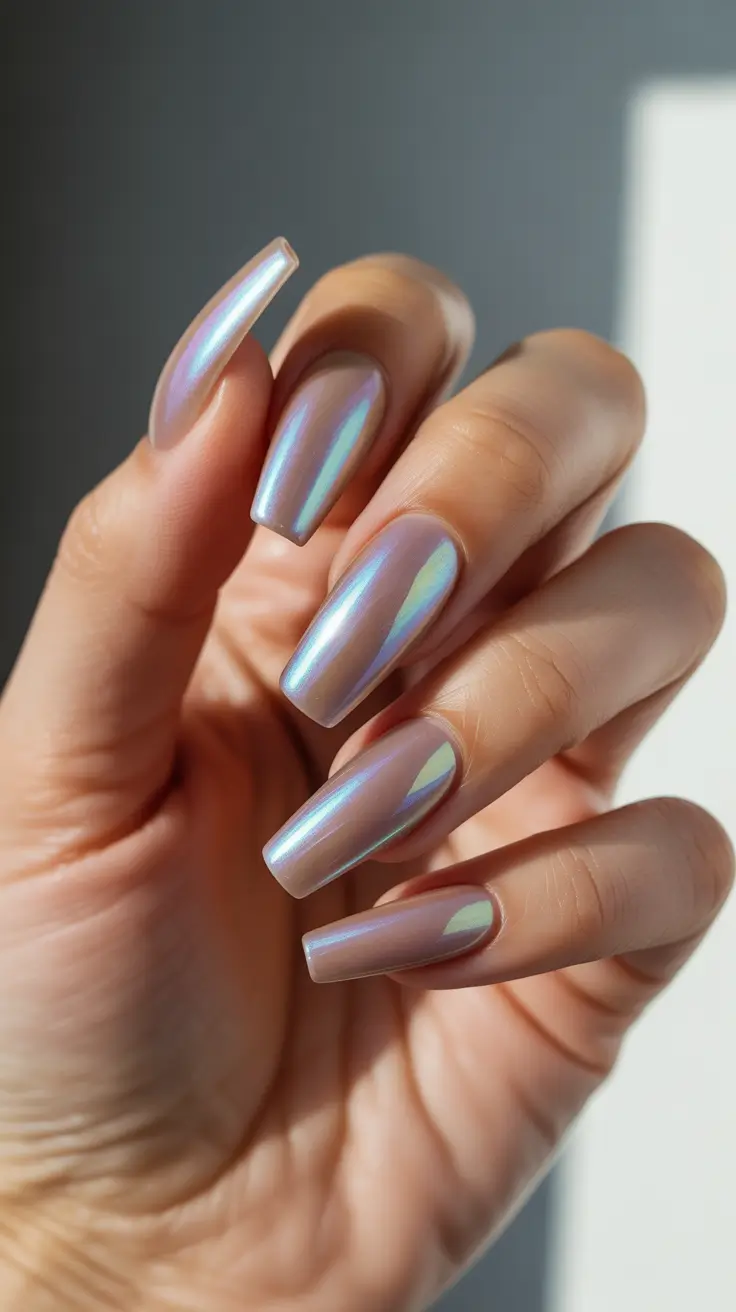 21-new-coffin-nails-2026-Opal-Chrome-Coffins-With-Iridescent-Glow