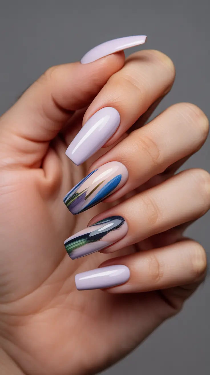 21-new-coffin-nails-2026-Lavender-Coffins-With-Painterly-Art-Strokes