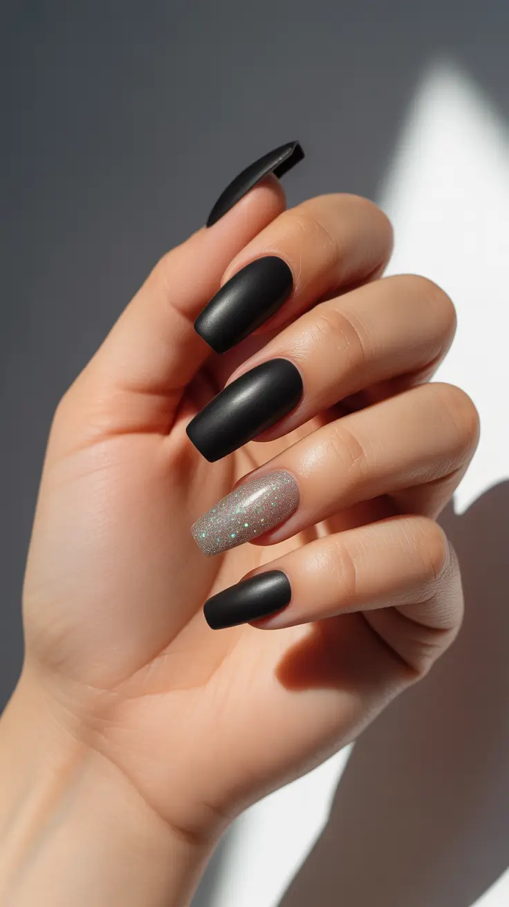 21-new-coffin-nails-2026-Matte-Noir-With-a-Stardust-Accent