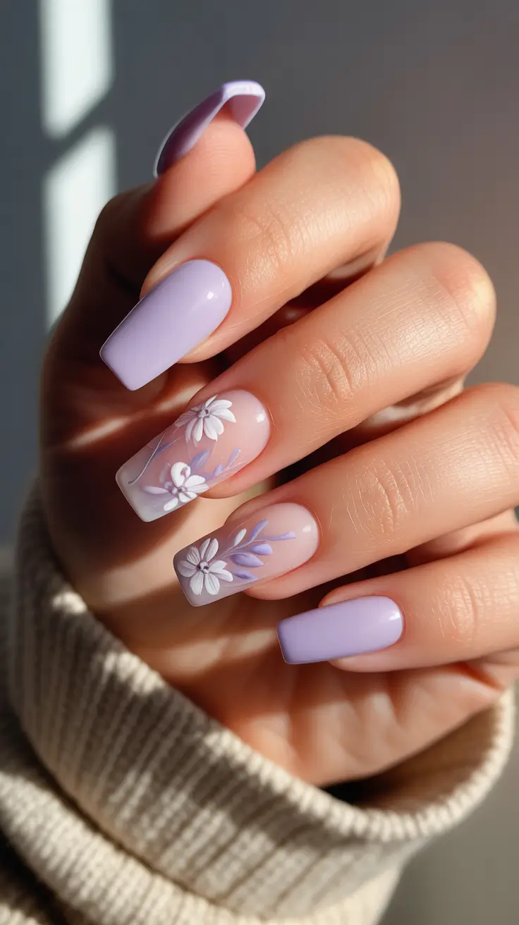 21-new-coffin-nails-2026-Lavender-Petal-Coffins-With-Soft-Floral-Art