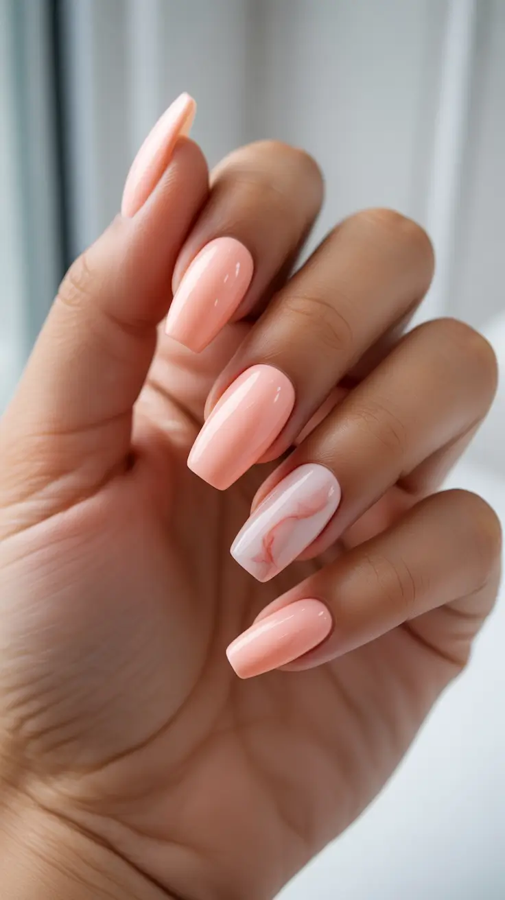 21-new-coffin-nails-2026-Peach-Sorbet-Coffins-With-Marble-Accent