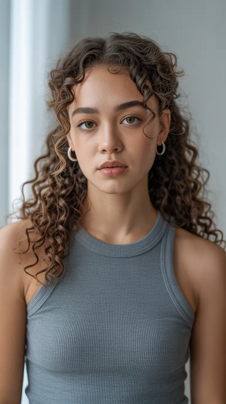 Curly Hairstyle Ideas 2026 Soft Natural Fringe Curls