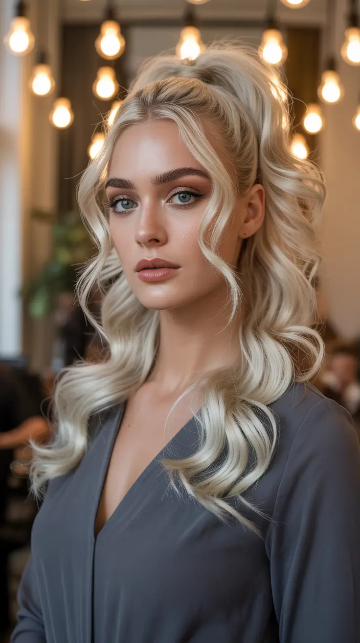 Wavy hair Voluminous High Ponytail