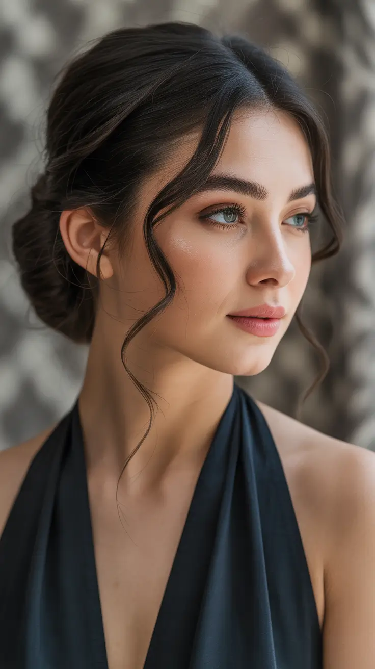 Updos Low Twisted Bun Elegance
